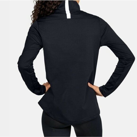 Under Armour AllSeasonGear® UA Qualifier Black 1/4 Zip Long Sleeve Pullover - Picture 3 of 14
